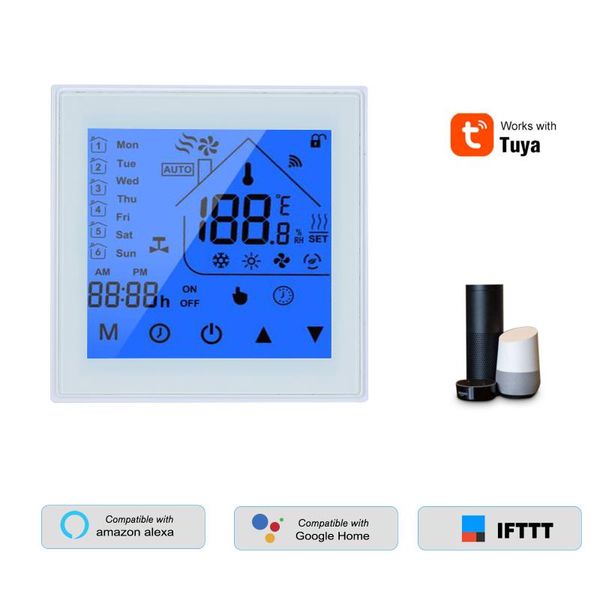 

smart home control wifi thermostat temperature lcd week programmable for water/gas boiler heating tuya app alexa google