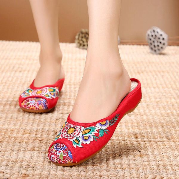 

slippers cresfimix women fashion red slip on loafers lady casual summer zapatos de mujer home slides b6182, Black
