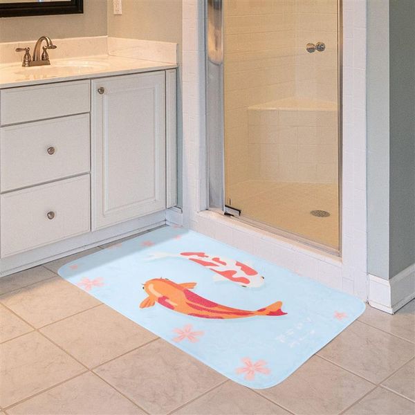 

cartoon pattern printed bathroom mat anti-skid absorbent floor bath mats