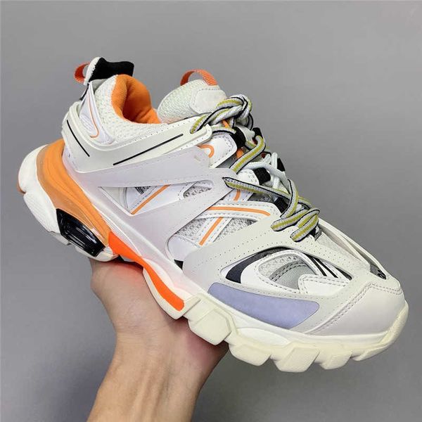 

2022 luxury designer track glow dress shoes tess.s.gomma truck trainer sneaker lace up orange trainers shoe sneakers with box, Black