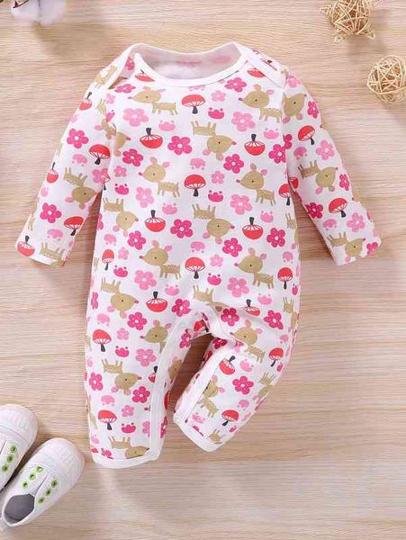 

baby 1pc cartoon button up jumpsuit she, Blue
