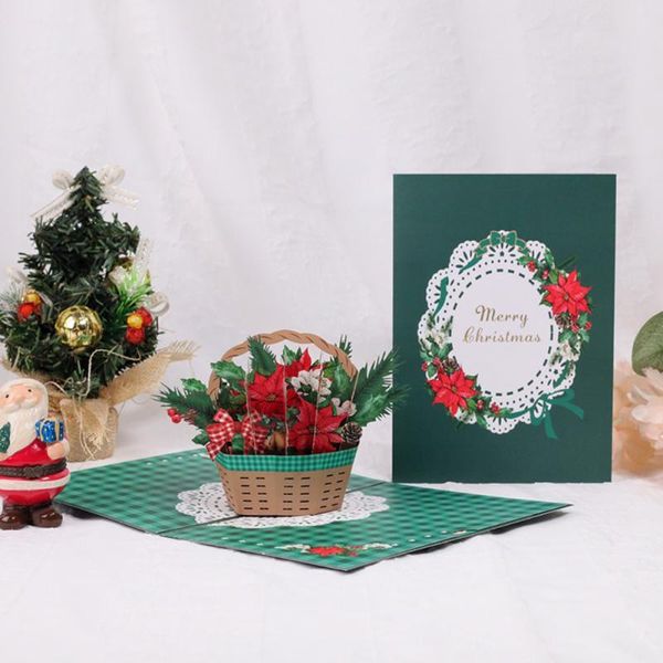 

greeting cards 3d up with envelope christmas post card for birthday thanks valentine' day party wedding decoration