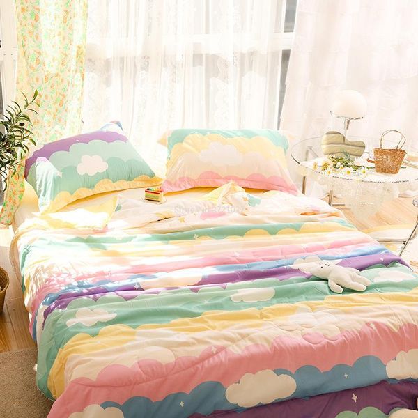 

comforters & sets summer small fresh printing pattern cool quilt cartoon air conditioning