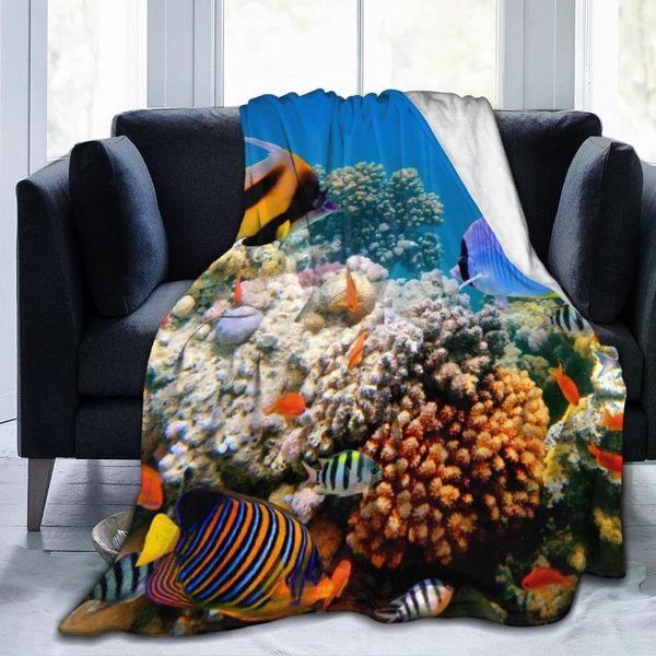 

blankets cute 3d printing fish flannel blanket sheet bedding soft bed cover home textile decoration
