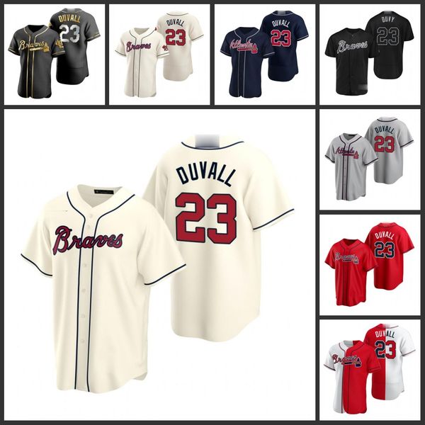 

atlanta braves men 23 adam duvall men youth jersey, Black;red