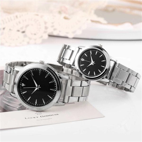 

wristwatches luxury black temperament dial watches men fashion men's quartz watch stainless steel casual bracele for 2021, Slivery;brown