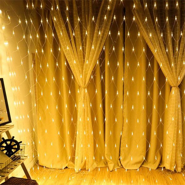 

lawn lamps 220v 6x4m 8x10m net mesh light outdoor party wedding garland bushes christmas fairy window curtain string