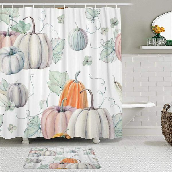 

fabric shower curtain and mats set,fall trees forest pathway in the woods sunshine nature autumn tree leaves romantic fall