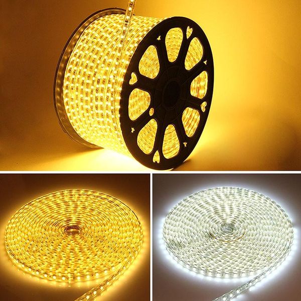 

tira led strip 220v outdoor tiras strips white warm red blue 10m 15m 20m 25m fita luz with eu plug