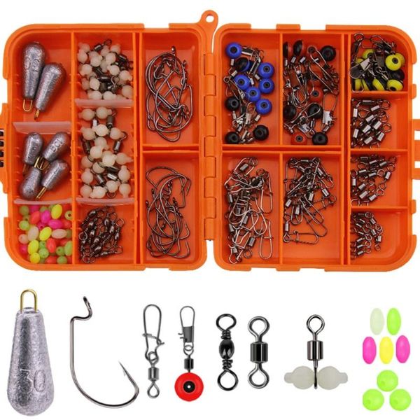 

fishing accessories 177 pcs kit set with tackle box jig beans float ser hook