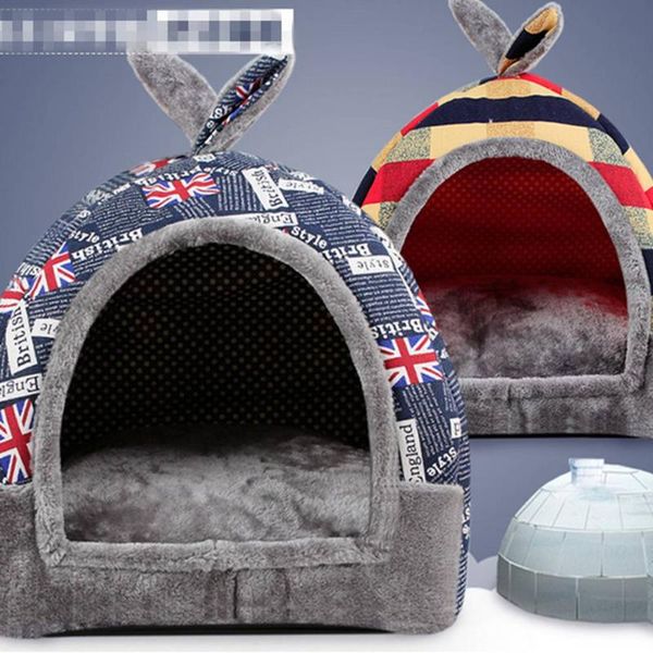 

small & large pet house, soothed comfortable cat dog igloo treat lair kennels pens