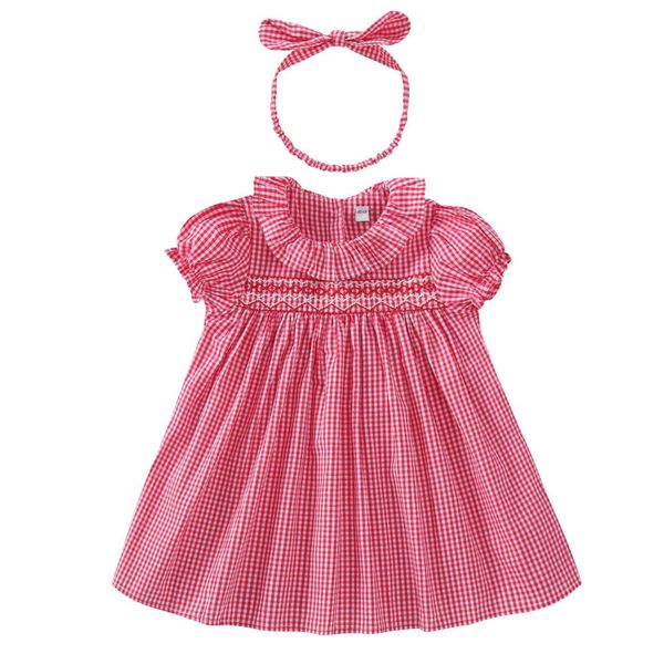 Baby Mädchen Kleidung Sommer Stickerei Kleider mit Kopfbedeckung Kleinkind Mädchen Taufe Baumwolle Kleider 1. 2. Geburtstag Outfit 210615