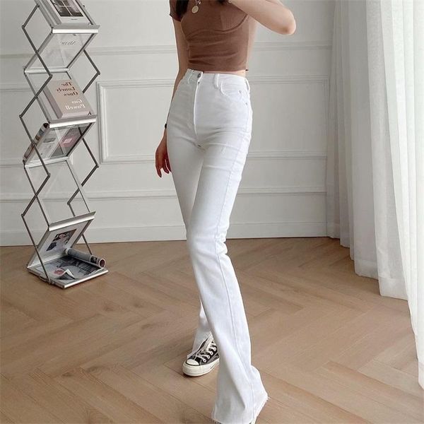 

women's jeans zxqj woman 2021 fashion wide leg hem slit vintage high waist quality harajuku straight pants female trousers mujer, Blue