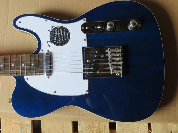 

6 strings blue electric guitar with ash body,rosewood fretboard