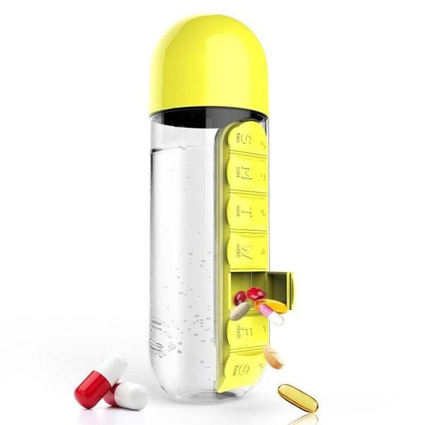 

plastic water bottle with daily organizer drinking bottles storage & jars