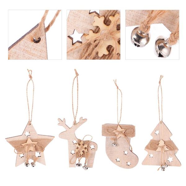 

christmas decorations 8pcs wooden cutout themed hanging craft decoration ornaments