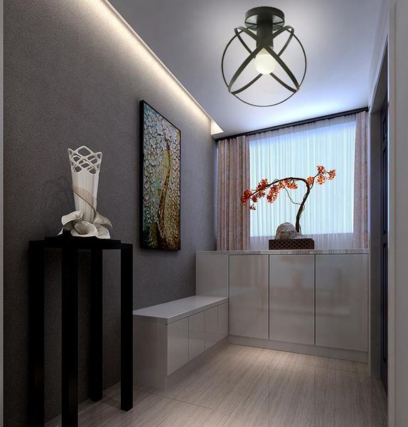 

ceiling lights vintage industrial e27 light black iron metal lamp fixture nordic style retro loft living decoration lighting