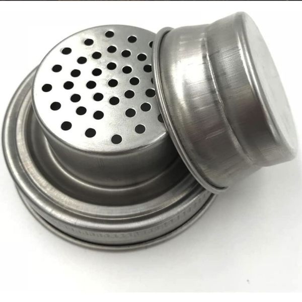 304 Bebida de aço inoxidável Mason Jar LID LID Bujão de selagem de silicone 75mm calibre shaker pluvo à prova de ferrugem para sal de sal de pimenta Farinha capa