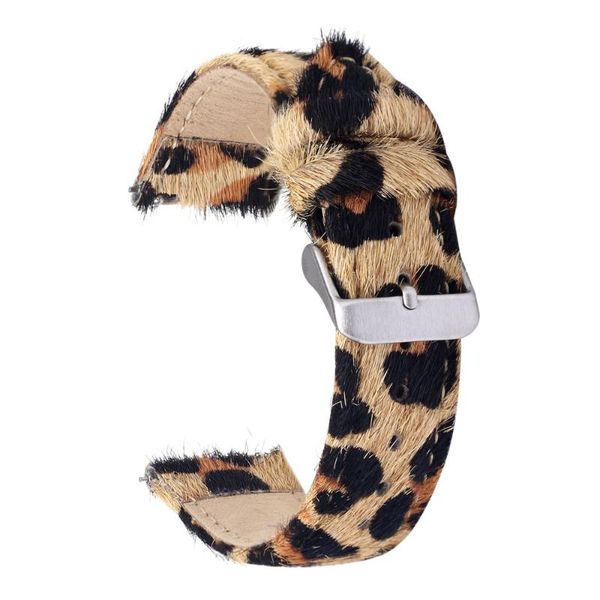 

watch bands leopard leather strap for brand genuine horse band, Black;brown