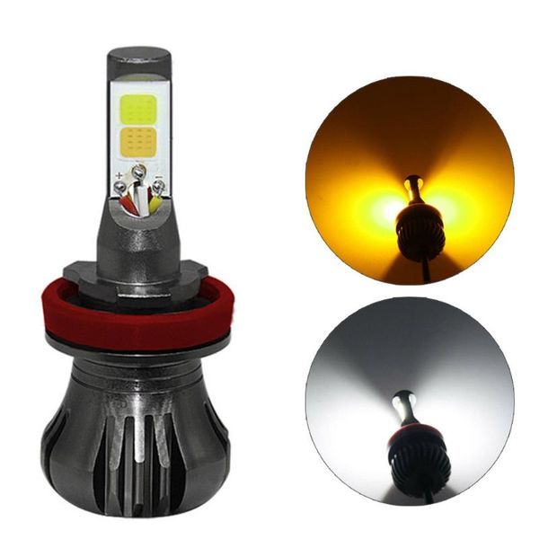

bulbs car headlights two lighting modes white/yellow 2pcs set dc 12v-24v