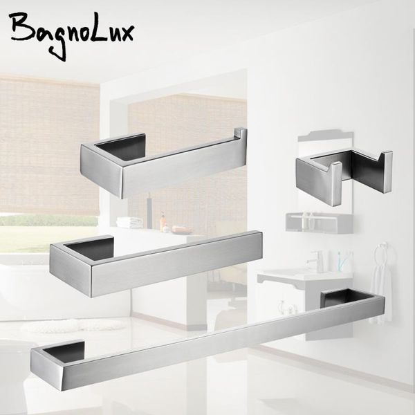 

bath accessory set polished chrome wall-mounted stainless steel clothes hook toilet paper holder towel bar kitchen facilities bathroom acces