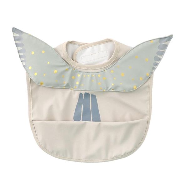 

infants pu leather waterproof feeding cloth baby drool bib burp with pocket bag washable children drawing apron bibs & cloths