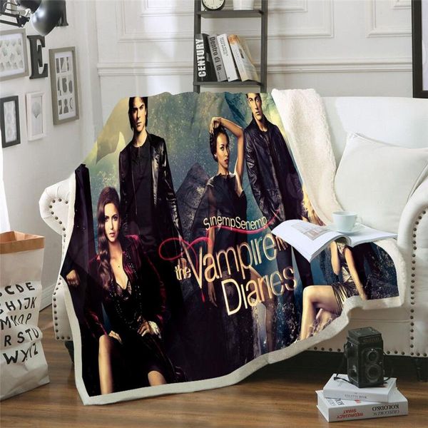

blankets vampire diaries 3d printed fleece blanket for beds thick quilt fashion bedspread sherpa throw adults kids 02