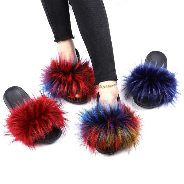

slippers cozy bliss 2021 ladies faux fur indoor home for women, Black