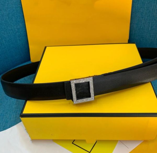 

women luxury designer belt highly quality genuine leather 2.5cm alloy crystal letter buckle black white ladies business waistband, Black;brown