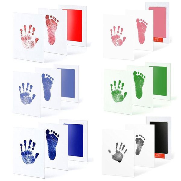 

baby handprint footprint ink pads kits pet dog print souvenir non-toxic cat toys