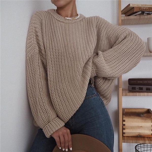 

women's sweaters autumn woman casual knitted loose o neck long sweater winter warm female pullovers fashion solid, White;black