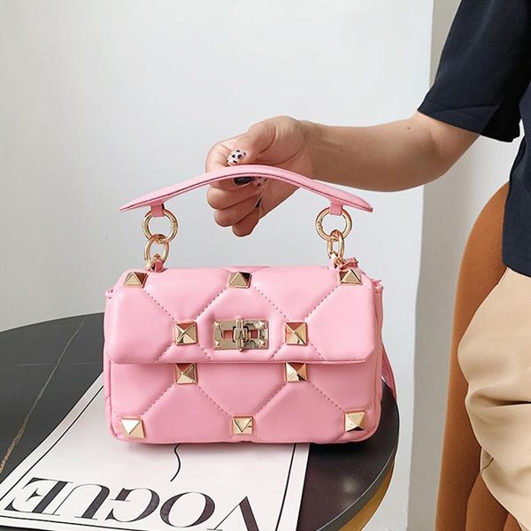 

evening bags small square bag for women purses and handbags designer rivet shoulder crossbody satchel