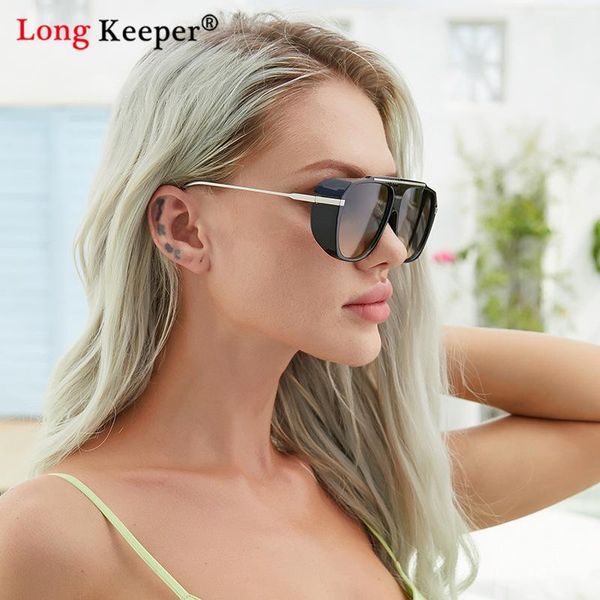 

sunglasses trendy steam punk for men 2021 driving vintage pilot sun glasses designer eyeglasses shades oculos, White;black