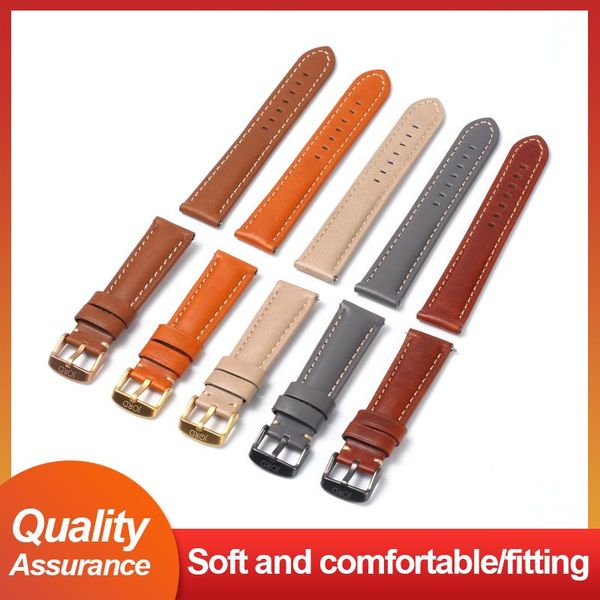 

watch bands band genuine leather straps watchbands 20mm accessories suitable for watches women men, Black;brown