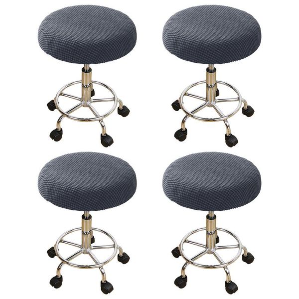 

chair covers 4pcs bar stool cover soft kitchen dining room office washable home decor anti scratch solid stretch velvet waterproof round