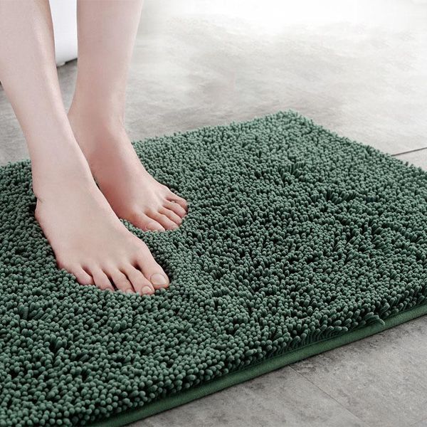 

bath mats home solid color bathroom mat carpets water absorption bathtub washbasin floor non-slip toilet rug plush foot