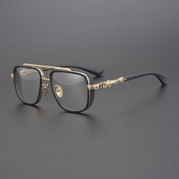 

75% off outlet store online american heavy industry double beam flying toad frame punk trend big face cross pattern glasses men and women, White;black