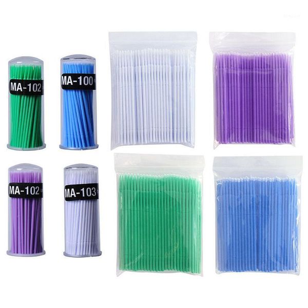 

100pcs swab micro brush disposable microbrush applicators eyelash extensions false eyelashes1