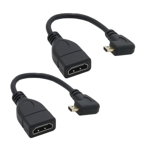 

adapter cable 90 degree angle elbow micro- male to female hd extension data cord cell phone mounts & holders