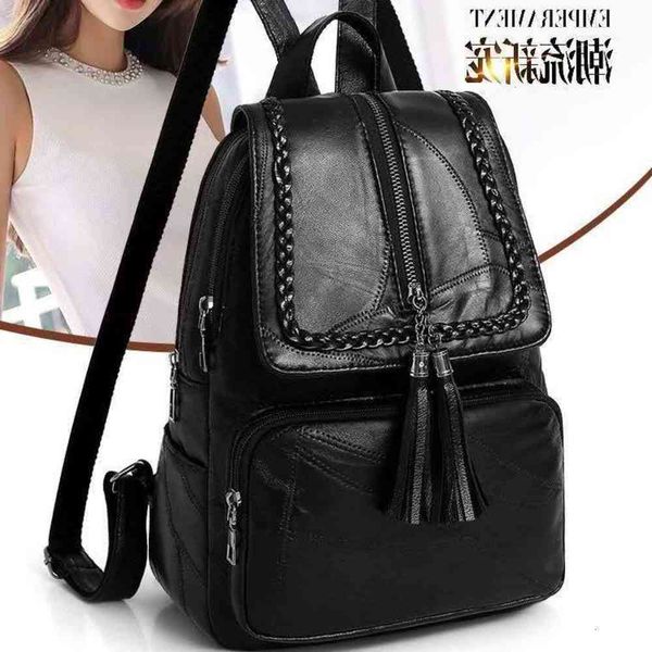 

fashion sheepskin pattern backpack fashion simple trend leisure travel chest bag
