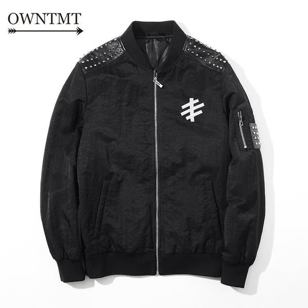 

men's jackets autumn men bomber jacket hip hop patch designs slim fit pilot and coat trend college, Black;brown