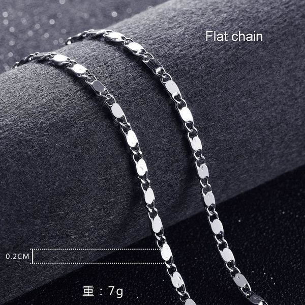 

22 inch 9 styles necklace chains 925 silver plated iced out jewelry ne1249