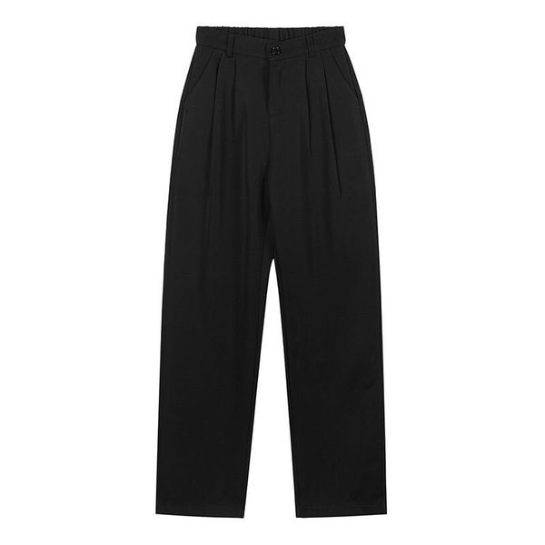 

men's pants t4204 -summer trendy one button skinny wide leg, Black