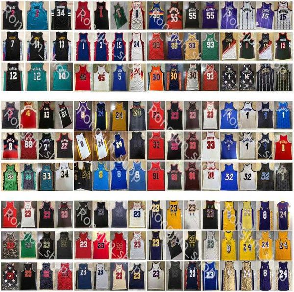 

mitchell & ness real authentic stitched east basketball jerseys retro pippen rodman iverson garnett durant irving harden wade mutombo mcgrad, Black;red