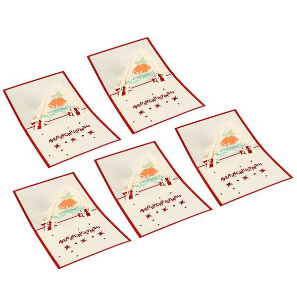 

greeting cards 5 pcs xmas lovely 3d christmas festival party supplies