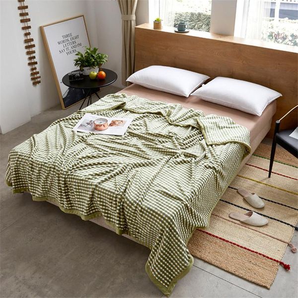 

blankets plaid simple quilts twin full queen king girls throw flannel blanket on bed/car/sofa luxury green rugs