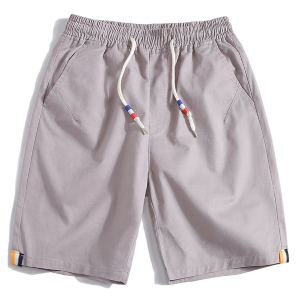 

woodvoice brand men shorts summer fashion solid color casual male bermuda masculina knee length plus size 28-40 straight 210716, White;black