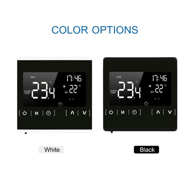 

smart home control lcd touchscreen thermostat for programmable electric floor heating system thermoregulator temperature controller