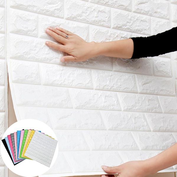 

wallpapers 10pcs self adhesive foam wallpaper waterproof 3d brick wall panel living room sticker bedroom kid papers home decor