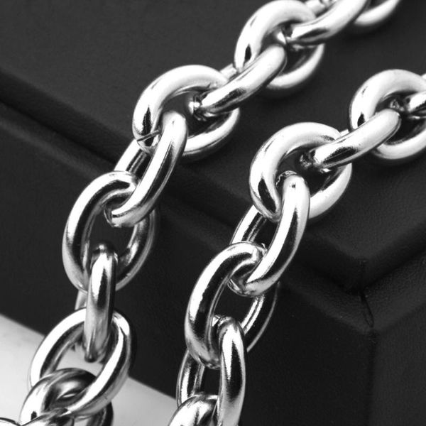 

15mm width mens necklace chain silver stainless steel heavy rolo 18"-40" chains